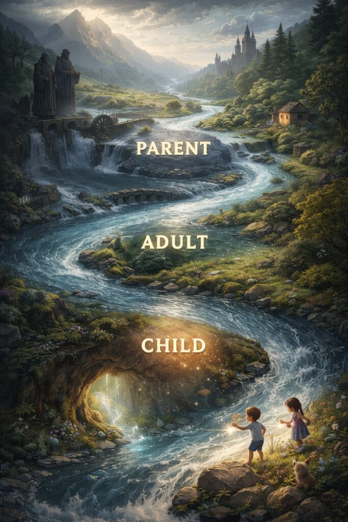 Transactional Analysis ego states model: Parent, Adult, Child